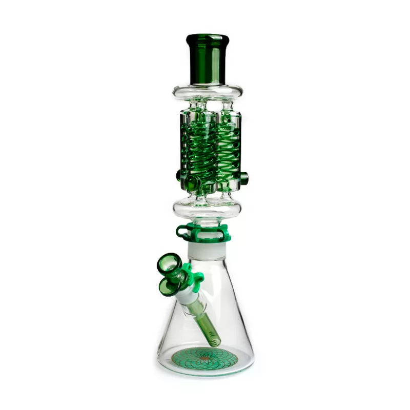 Triple Freezable Coil Beaker Bong 16 Inches