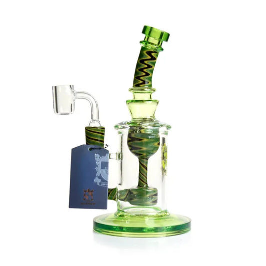 8.2 Inches Recycler Dab Rig with Imported American Color Rod